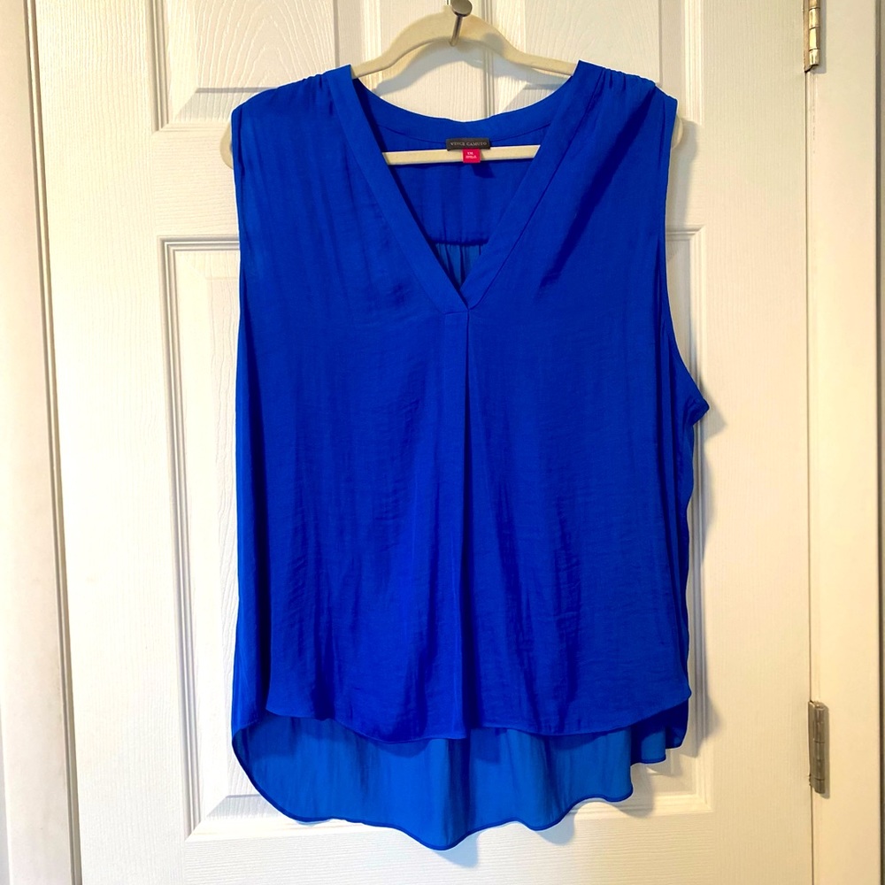 Royal blue sleeveless summer top